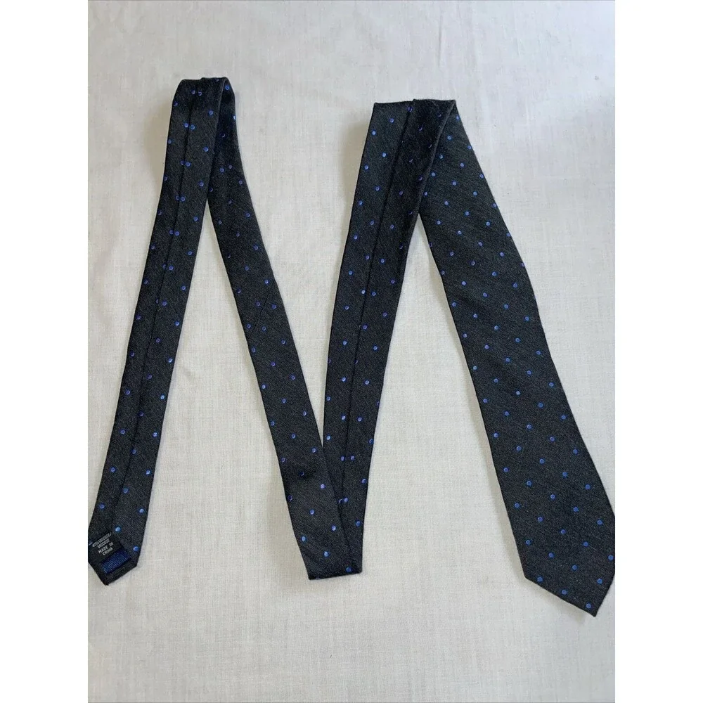 Michael Kors Dress Tie Men’s Size 58” Gray Dotted Silk Blend Designer